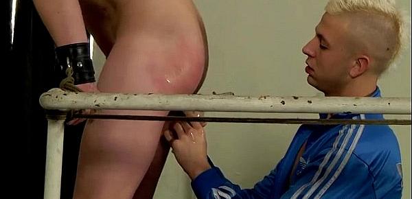  Gay jocks Chained to the railing, youthful and slick Alex can do